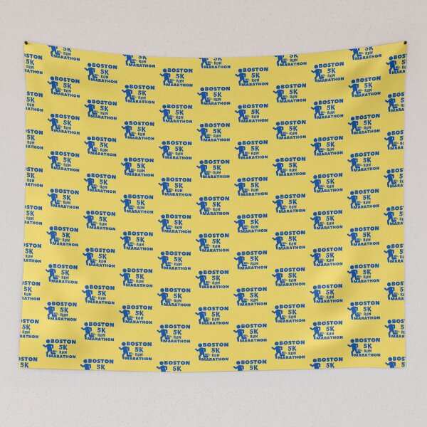 Item preview, Boston 5K Marathon - 10K, Full, Half Marathoner Gift, Runner's Gift, Running Gift,  Blue, Yellow designed and sold by RaceRunnerz-.