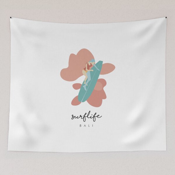 Item preview, Surf life - naif - draw - bali scenes  designed and sold by Tropical Blood.