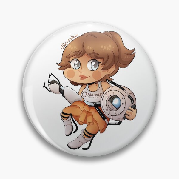 Item preview, Portal 2 Chell and Wheatley designed and sold by EllieCupcakes.