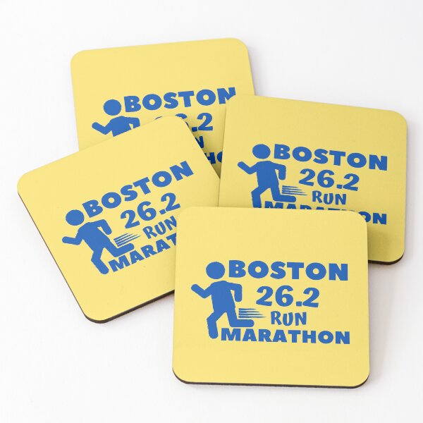 Item preview, Boston 26.2 Marathon - 10K, Full, Half Marathoner Gift, Runner's Gift, Running Gift,  Blue, Yellow designed and sold by RaceRunnerz-.
