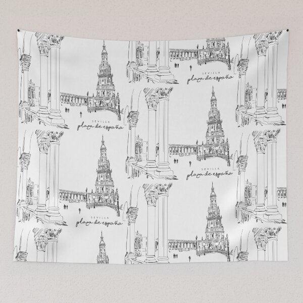 Item preview, The Plaza de España - Visit Sevilla - Seville Minimalist Design designed and sold by Tropical Blood.
