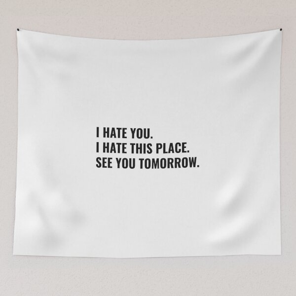 Item preview, I Hate This Place, funny workout, gym, yoga, fit mom designed and sold by Minimalist Quotes and Sayings.