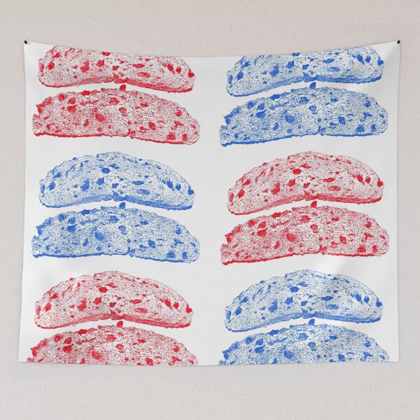 Item preview, toast drawing, red and blue designed and sold by dnparker.