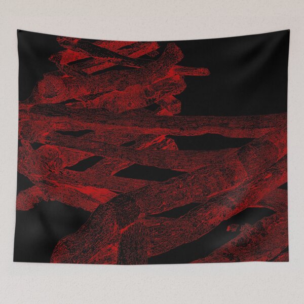 Item preview, split rail fence, red on black designed and sold by dnparker.