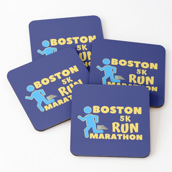 Item preview, Boston 5K Marathon - 10K, Full, Half Marathoner Gift, Runner's Gift, Running Gift,  Blue, Yellow designed and sold by RaceRunnerz-.
