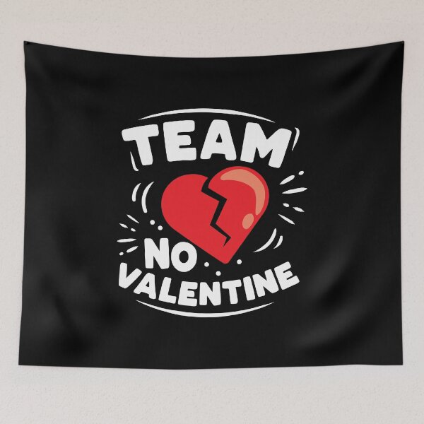 Item preview, Team No Valentine Anti St. Valentine's Broken Heart Gift designed and sold by haselshirt.