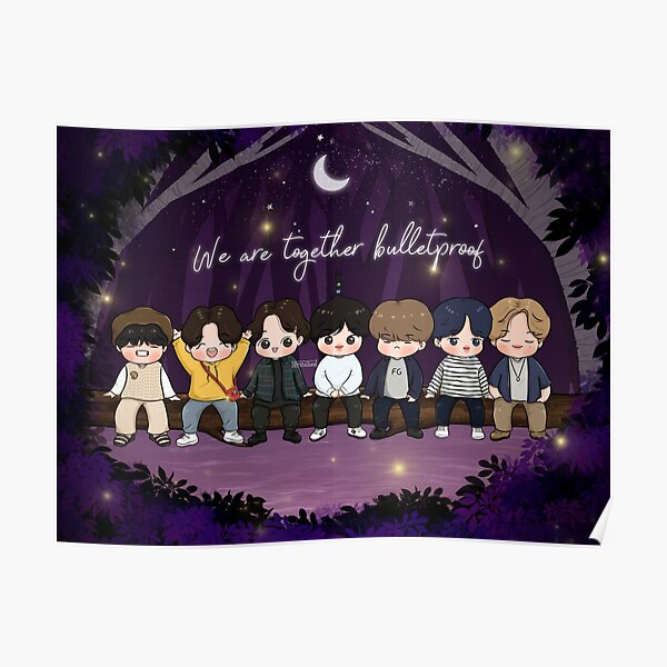 Bts We Are Bulletproof Poster By Mervilluu Redbubble