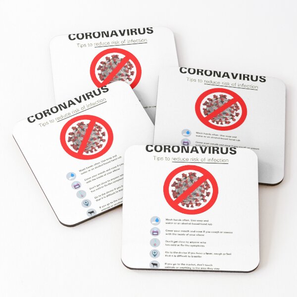 Item preview, Coronavirus Tips - Stay Healthy! designed and sold by danielmwright.