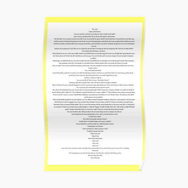 La carta de tu mentira en abril Póster