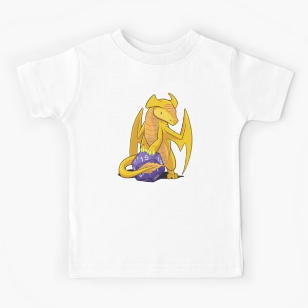 D20 Gold Dragon Kids T-Shirt