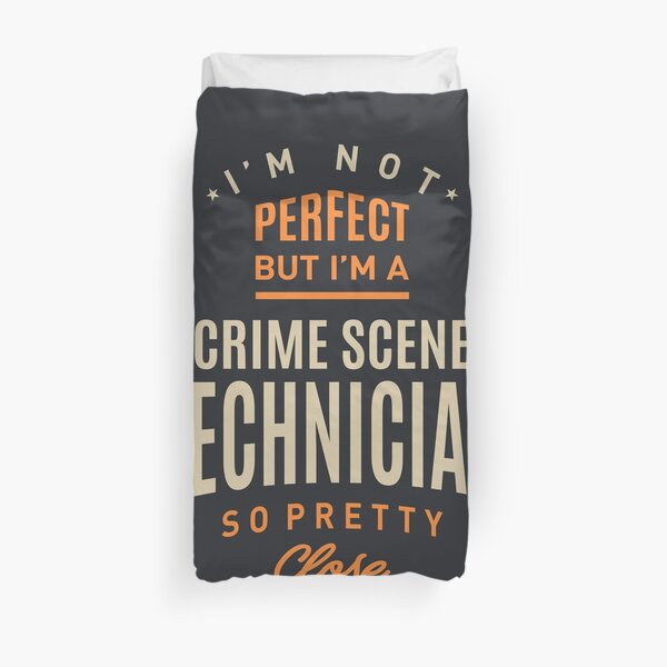 Crime Scene Technician Work Job Title Gift Duvet Cover