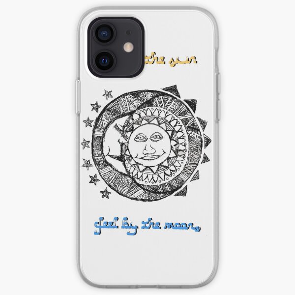 Sun moon drawing iPhone Soft Case