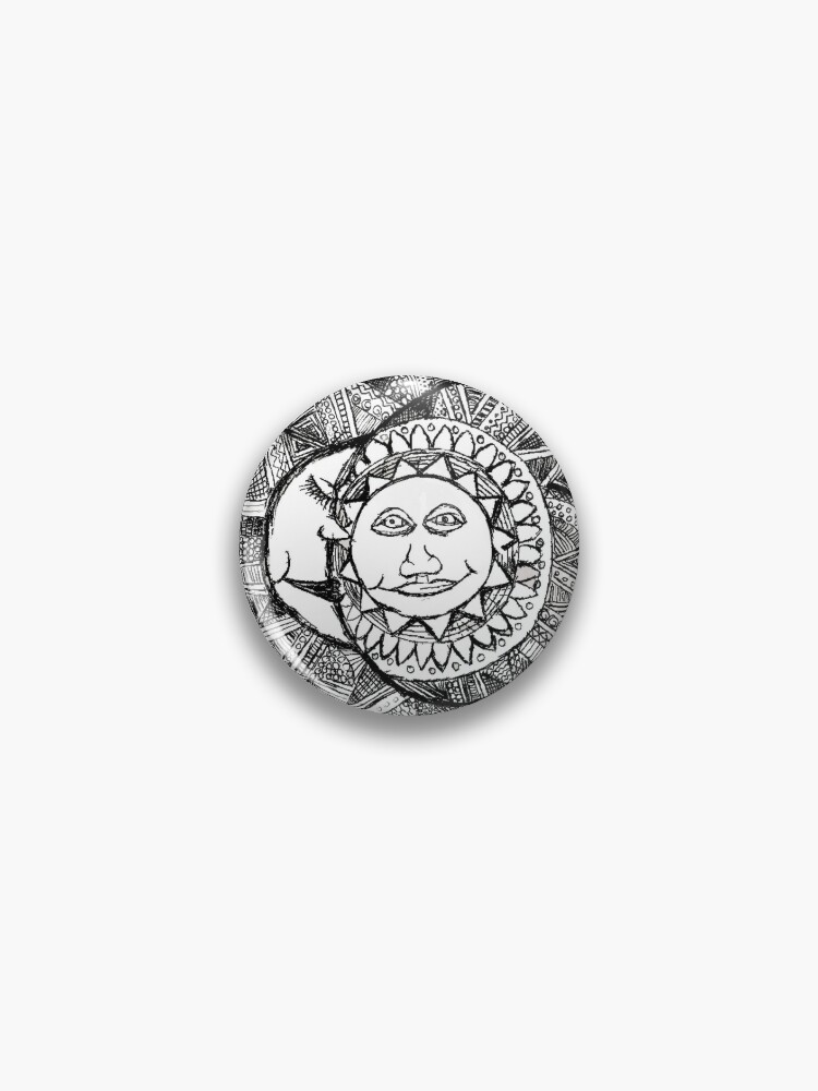 Sun Moon Drawing Pin By Artbycaseylh Redbubble