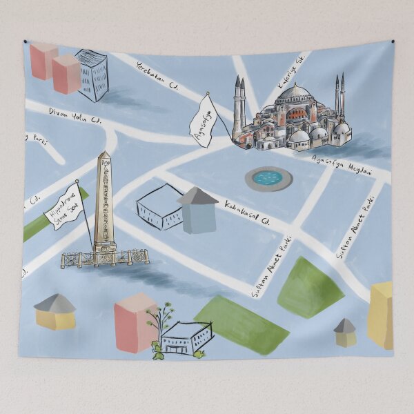 Item preview, Istanbul Map 03 | Painting style designed and sold by Lena Morf.