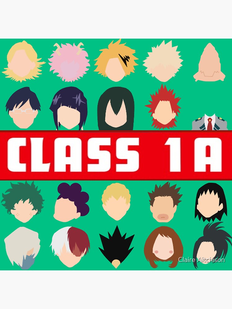 My Hero Academia Class 1a Sticker By Softwhimsy Redbubble