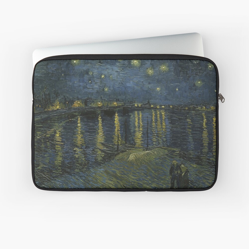 Vincent van Gogh, Fine Art - Bolsa de mano con diseño de noche estrellada  sobre el Ródano