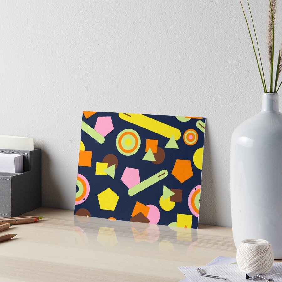 Geometric Sweets Art Board Print