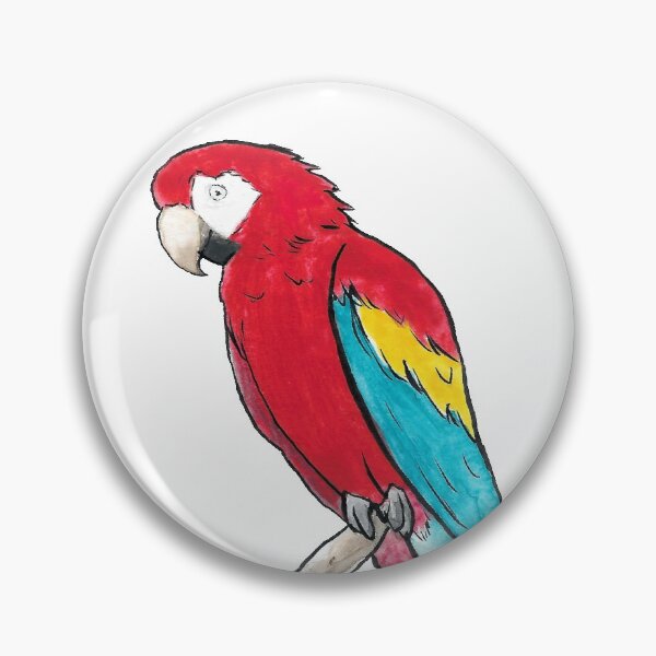 Item preview, Scarlet Macaw on a branch designed and sold by MalteseLizzie.