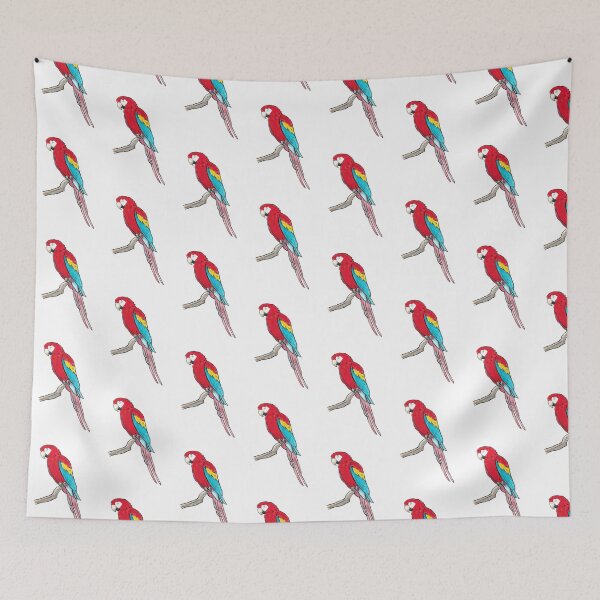 Item preview, Scarlet Macaw on a branch designed and sold by MalteseLizzie.