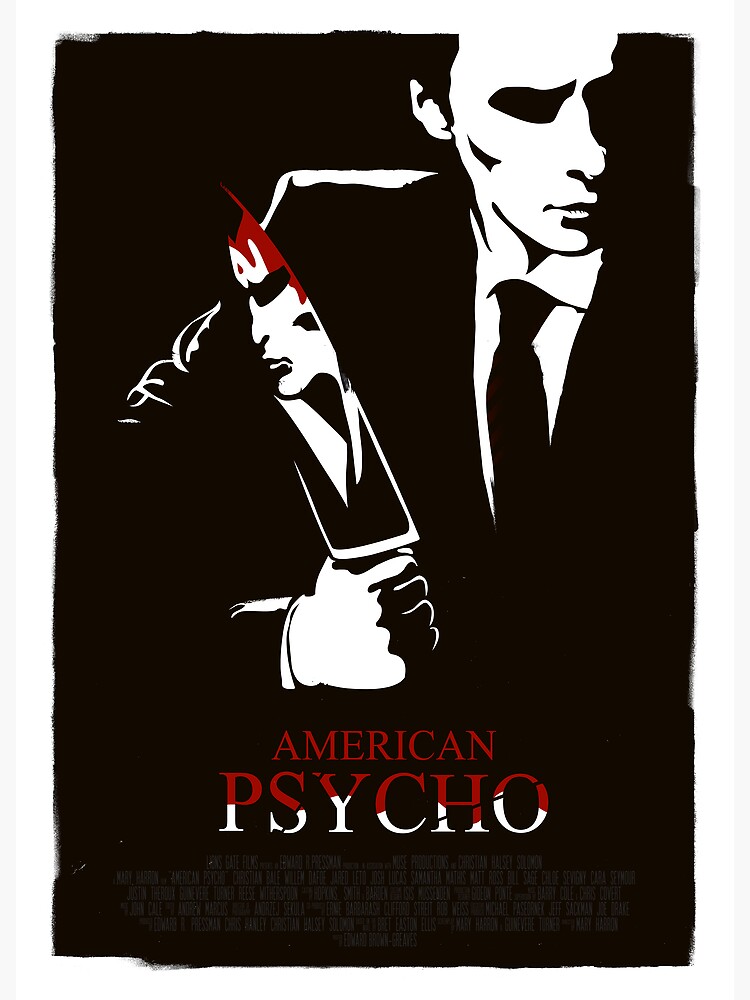 American Psycho 2000 Custom Poster Poster By Rusty100 Redbubble