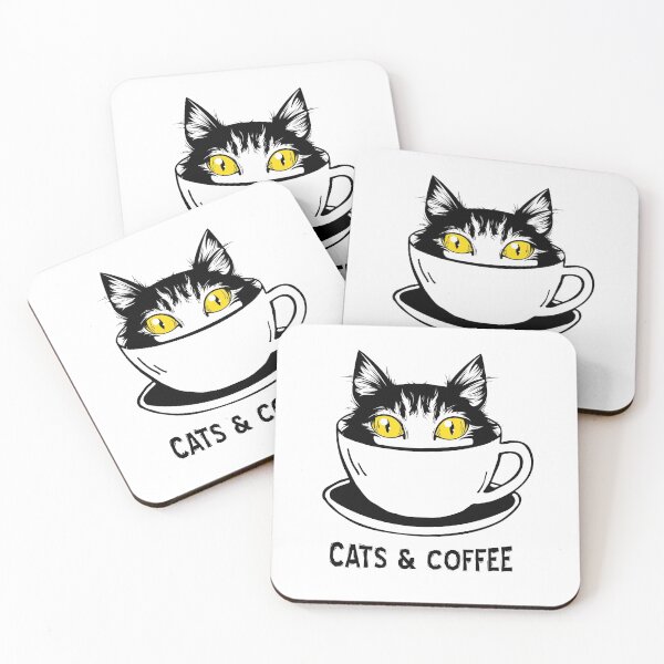 Item preview, Cute Cat Funny Cats And Coffee Gift designed and sold by teeseeds.