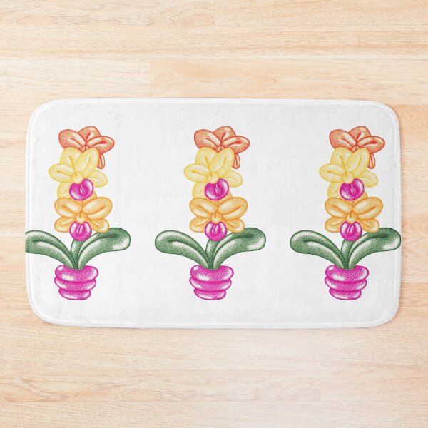 Item preview, Warm colours orchid baloon twisting flower, pointillism painting designed and sold by MitoP.