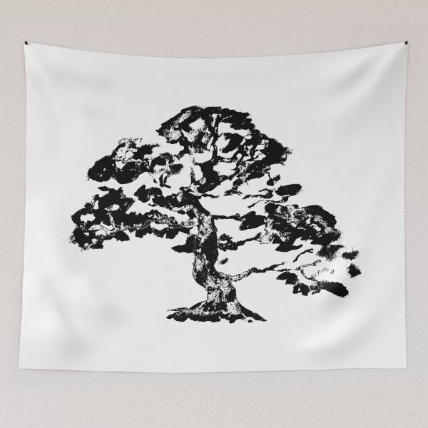 Item preview, Calligraphy tree black and white japan bonsai designed and sold by Disbalance.
