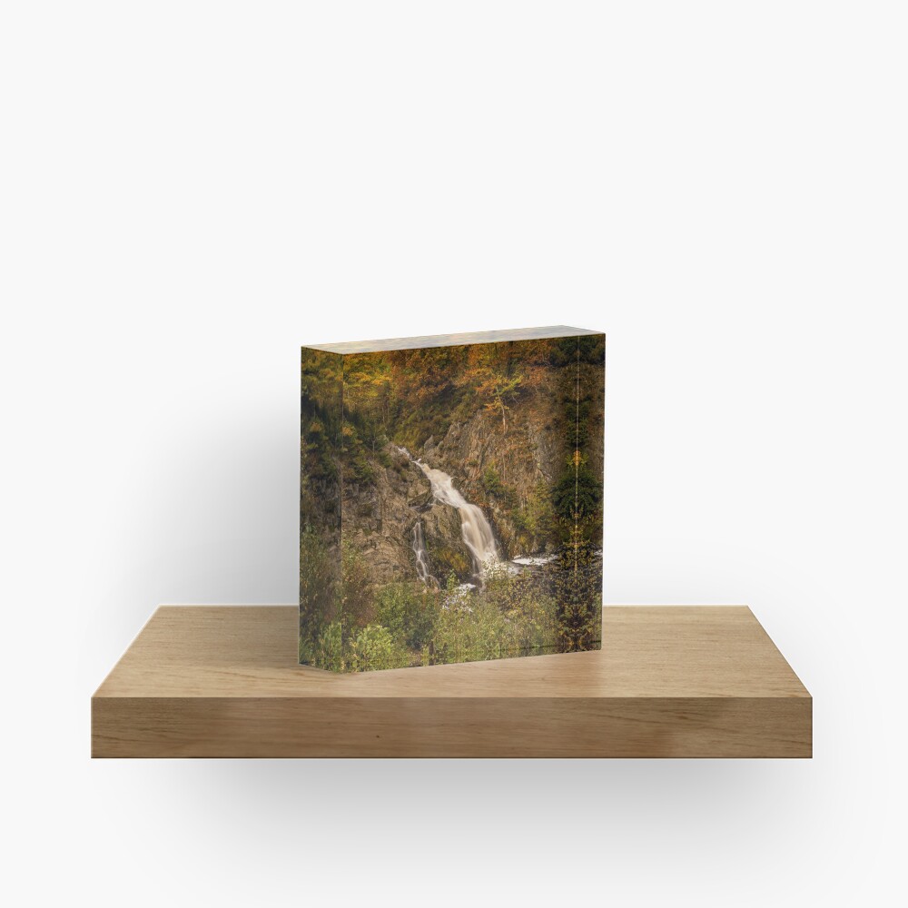 Bayehon Waterfall in the Ardennes forests, Belgium Acrylic Block