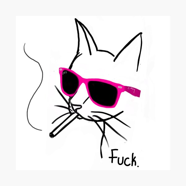 Aloof cat says f*ck. Photographic Print
