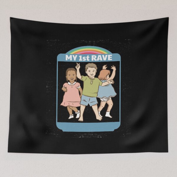 Item preview, My 1st Rave Techno Freaks Black Humor designed and sold by MoTeesMo.
