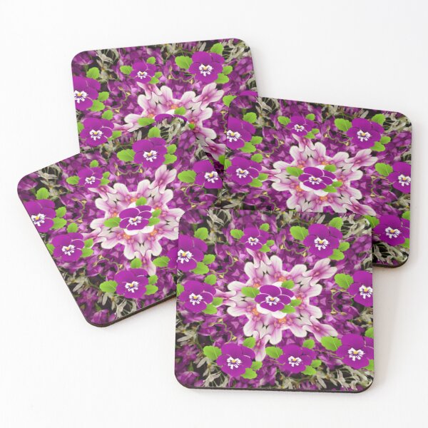 Pansy Garden Delight Coasters (Set of 4)