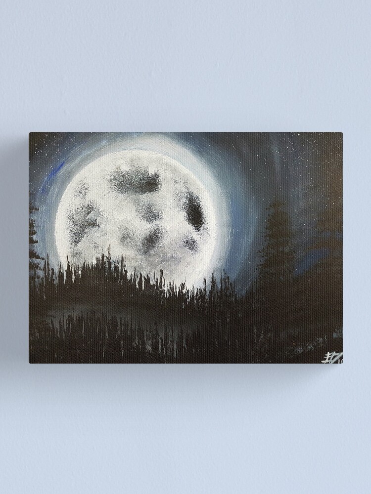 Mysterious Moon: Acrylic Painting on Canvas