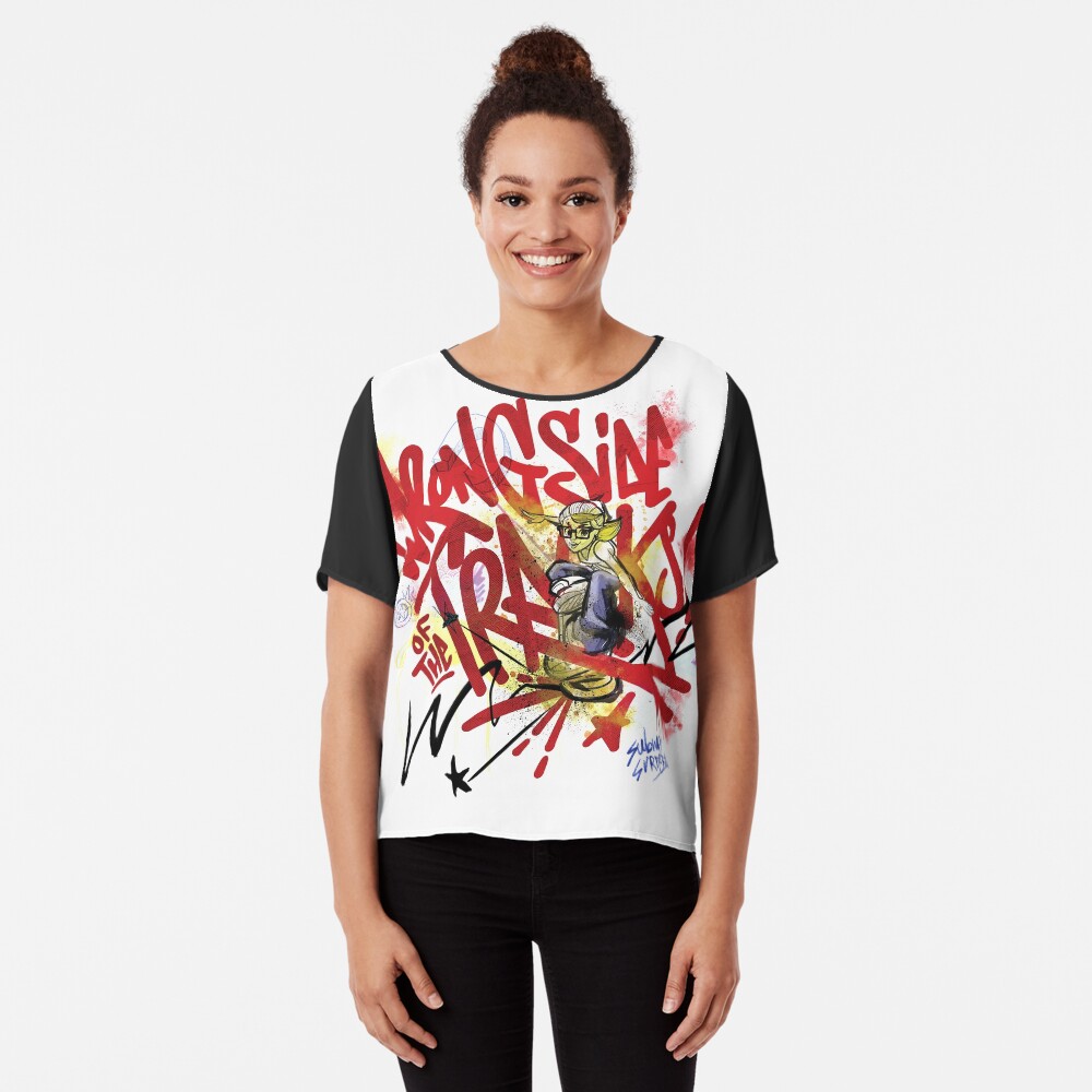 Subway Surfers Wrong Side of the Tracks Graffiti Chiffon Top