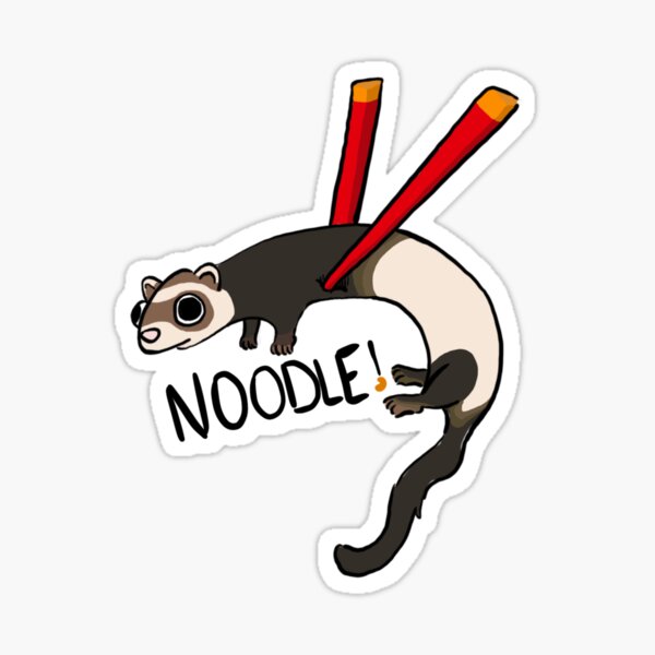 Ferret Noodle Sticker