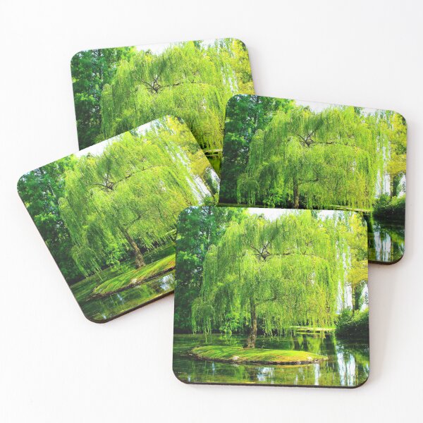 Item preview, Tiny island with a weeping willow in the centre of a pond full of algae designed and sold by Kristina Drozd.