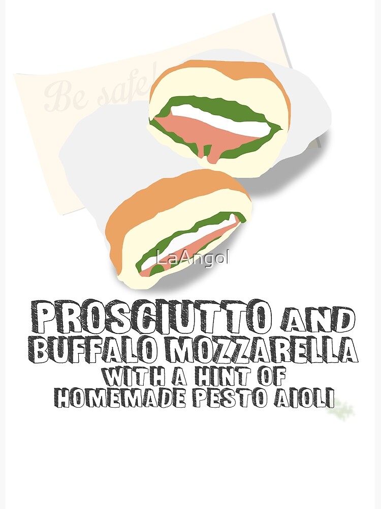 "Fitzsimmons Prosciutto and buffalo mozzarella with a hint of
