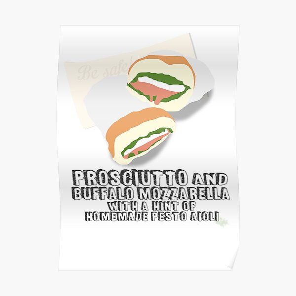 "Fitzsimmons Prosciutto and buffalo mozzarella with a hint of