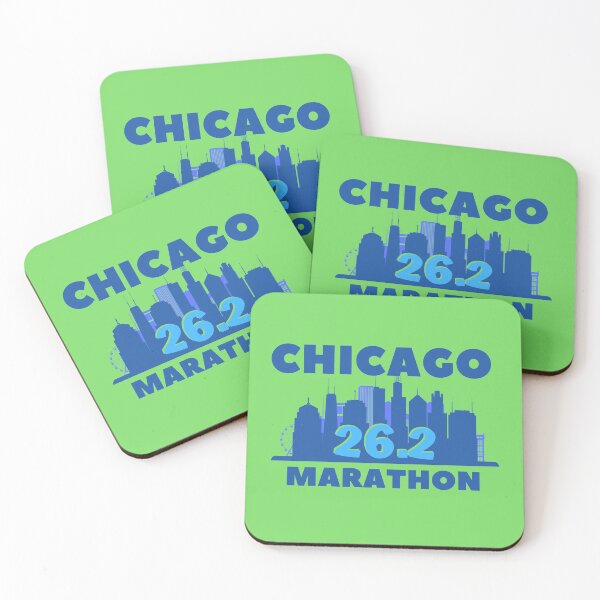 Item preview, Chicago 26.2 Marathon - 5K, 10K, 13.1, 26.2, Full, Half Marathoner Gift, Runner's Gift, Running Gift,  Blue, Green designed and sold by RaceRunnerz-.