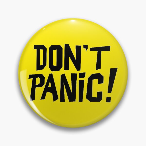 Item preview, NDVH Don't Panic - Yellow 2 H2G2 designed and sold by Nik’s T-Shirts.