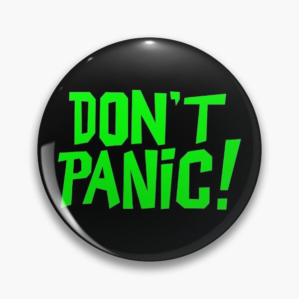 Item preview, NDVH Don't Panic - Green 1 H2G2 designed and sold by Nik’s T-Shirts.