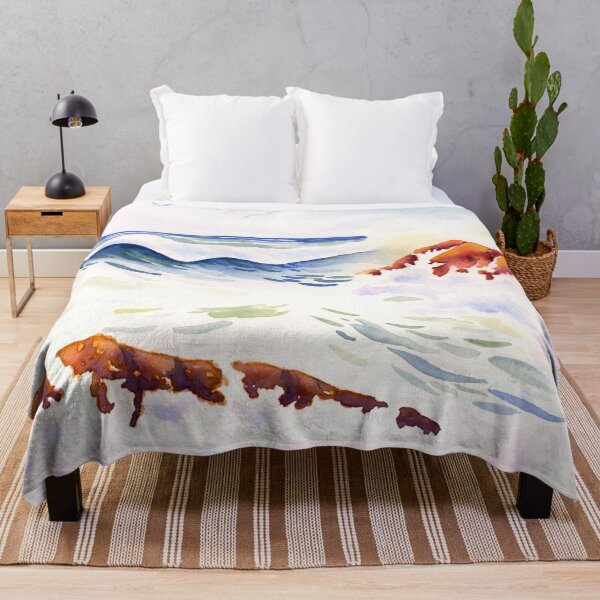 Item preview, Ocean Waves Watercolor Painting designed and sold by Alisha Watercolors.