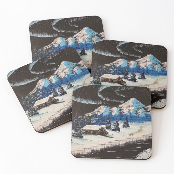 Item preview, Wintry Northern Lights Painting designed and sold by Paintings by Diaz.