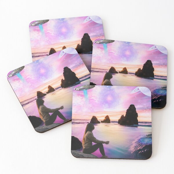 Item preview, Galactic Moon Sea Collage Art designed and sold by cmoonfire.