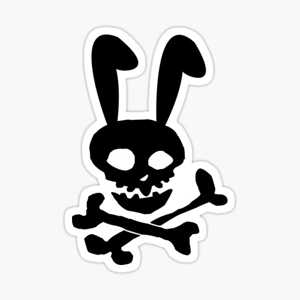 Lapin tête de mort Sticker