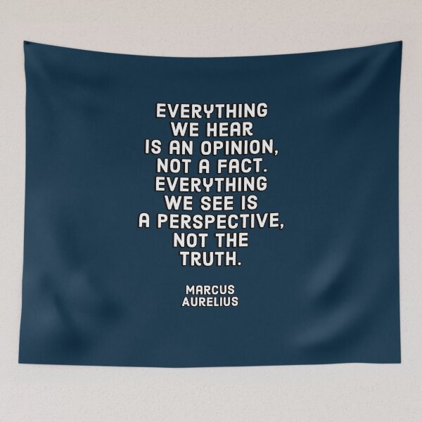 Item preview, Marcus Aurelius — 'Everything we hear is an opinion, not a fact. Everything we see is a perspective, not the truth.' designed and sold by Inspirationmotivation.