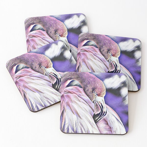 Item preview, Flamingo Pink and Purple Abstract Design designed and sold by WildMuse44.