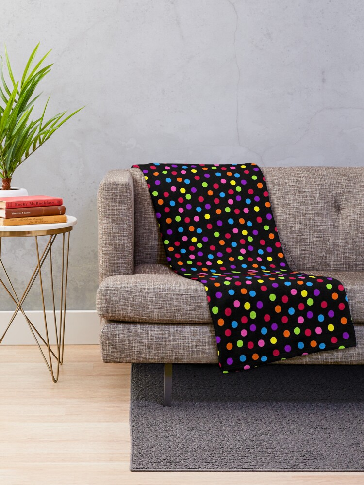 Rainbow polka dot online blanket