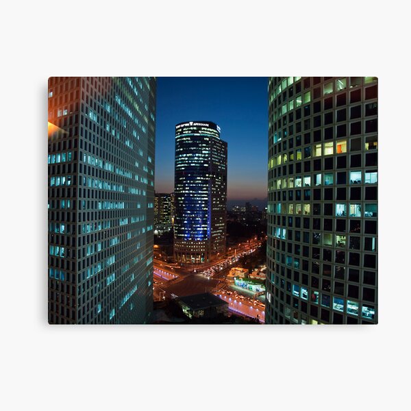 Tel Aviv buildings at night Canvas Print