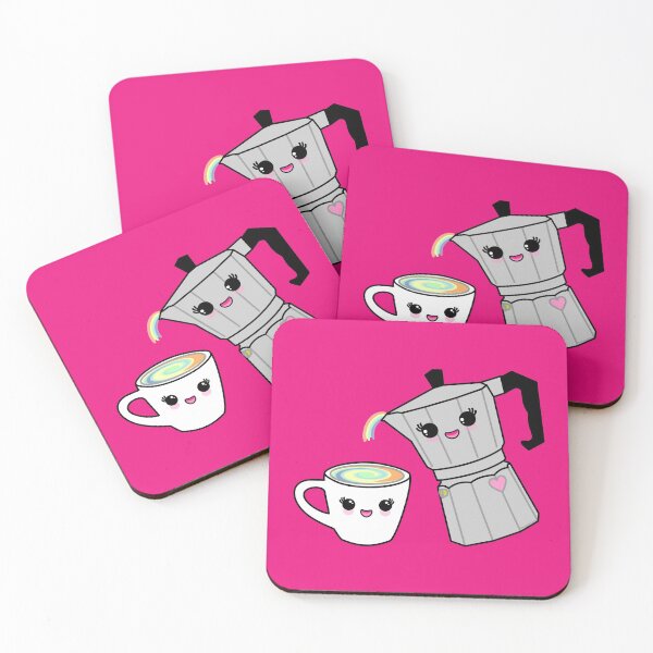 Item preview, Kawaii coffee pot and cup designed and sold by Pendientera.