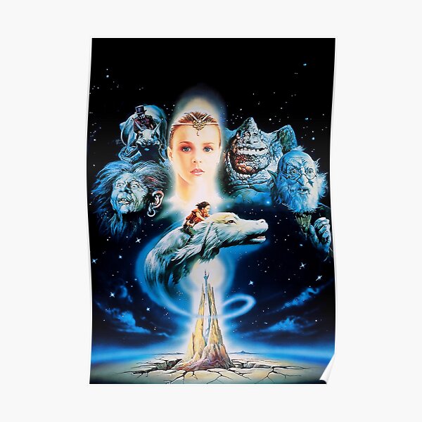The NeverEnding Story 1980s 80s Retro Vintage Film Luck Dragon Atreyu Poster